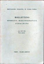 Bollettino storico-bibliografico subalpino Anno XCIV 1996. Primo semestre