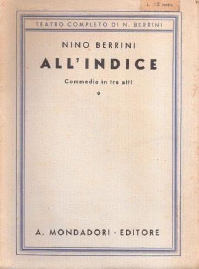 All'indice. Nino Berrini - Nino Berrini - copertina