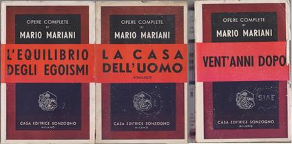 La casa dell'uomo L'equilibrio degli egoismi Vent'anni dopo - Mario Mariani - copertina