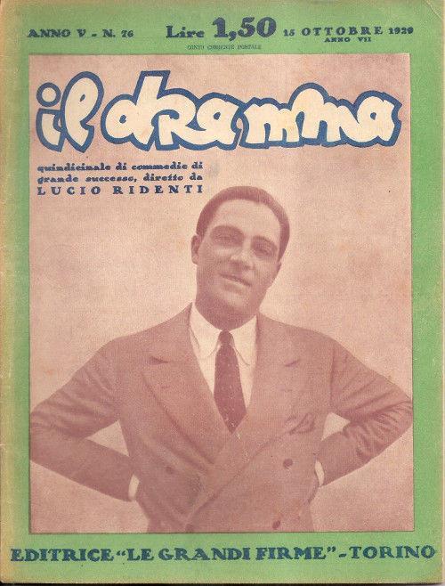 Il Dramma N° 76- 15 Ottobre 1929 - copertina