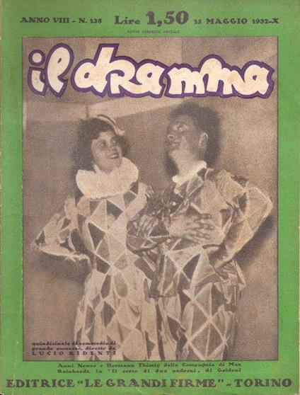 Il Dramma N° 135 - 15 Maggio 1932 - copertina