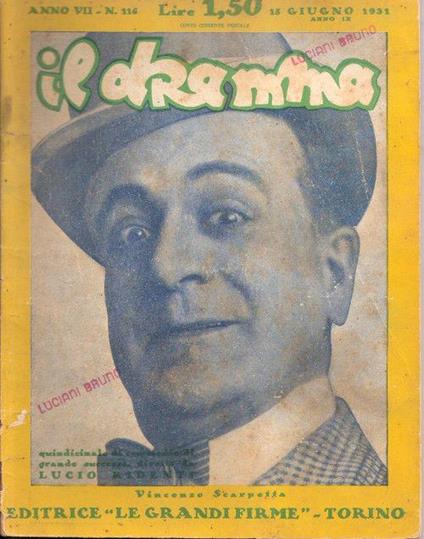 Il Dramma N° 116 - 15 Giugno 1931 - copertina