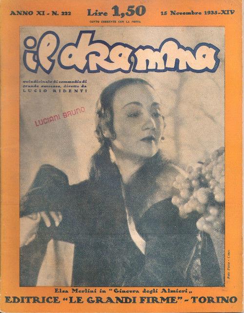 Il Dramma N° 222 - 15 Novembre 1935 - copertina