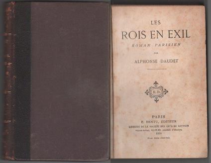 Les rois en exil. Roman parisien - Alphonse Daudet - copertina