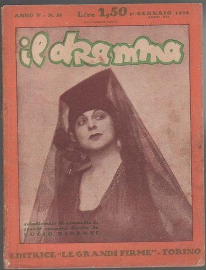 Il Dramma N°57 - 1 Gennaio 1929 - copertina