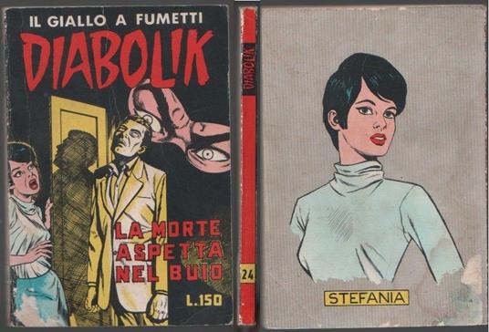 Diabolik. La morte aspetta nel buio. II serie. 24/1965. Astorina diff. Sodip - copertina