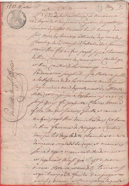 Atto notarile. Carta da bollo Regno di Sardegna 60 cent. Porto Maurizio 1813 - copertina