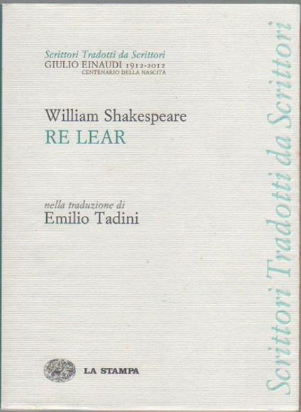 Re Lear. William Shakespeare - Antonio Caprarica - copertina