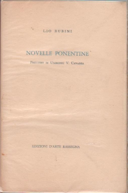 Novelle Ponentine - Lio Rubini - Lio Rubini - copertina