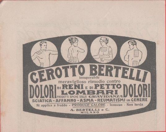 Cerotto Bertelli. Pubblicità 1916 - Libro Usato - ND - | IBS