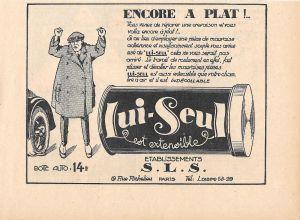 Encore a plat! Lui-Seul est exstensible. Etab.ts SLS. Pubblicita 1926 - copertina