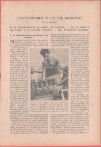 L' automobile et la vie moderne par A. Caputo. Stampa 1926 - copertina