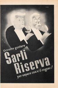 Cognac Sarti Riserva. Advertising 1947 - copertina