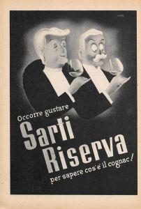 Cognac Sarti Riserva / Borsalino. Advertising 1947 - copertina