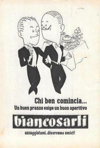 Biancosarti, assaggiatemi... diverremo amici! . Advertising 1947 - copertina