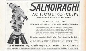Salmoiraghi. Tacheometro-Cleps. Advertising 1936 - copertina