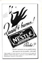 Cioccolato Nestlé. Advertising 1951
