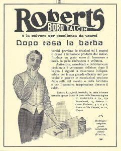 Roberts boro talcum. Advertising 1914 - copertina