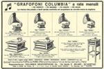 Grafofoni Columbia. Advertising 1914