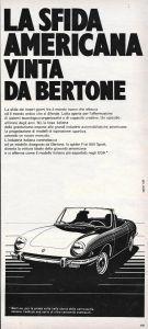 Fiat 850 sport. La sfida americana vinta da Bertone. Advertising 1970 - copertina