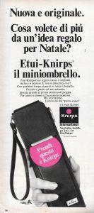 Etui-Knirps il miniombrello. Advertising 1970 - copertina