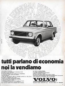 Volvo. Tutti parlano di economia noi la vendiamo. Advertising 1970 - copertina