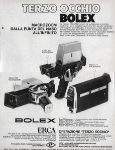 Bolex Macrozoom 155 160 7,5. Terzo occhio. Advertising 1970 - copertina