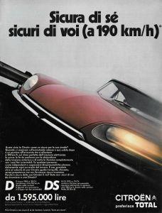 Citroen D e DS. Advertising 1970 - copertina