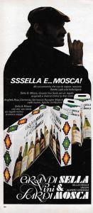 sssella e... mosca. Sella&Mosca i grandi vini sardi. Advertising 1970