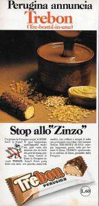 Perugina Trebon. Stop allo zinzo. Advertising 1970
