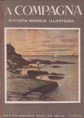 A Compagna. Rivista. Anno IV n. 8 agosto 1931 - copertina