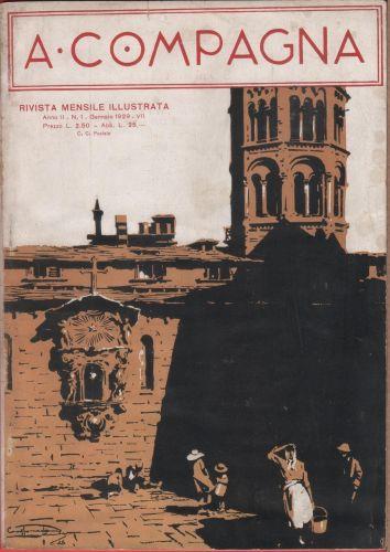 A Compagna. Rivista. Anno II n. 1 gennaio 1929 - copertina