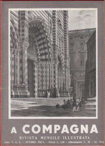 A Compagna. Rivista. Anno V n. 10 ottobre 1932 - copertina