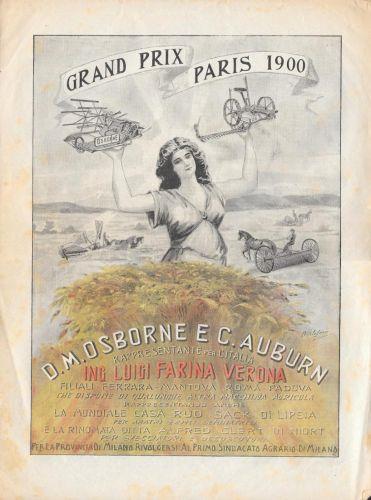 D.M. Osborne E C. Auburn Macchine Agricole Ing. Luigi Farina Verona.  Advertising 1902 - Libro Usato - Domenica Del Corriere - | IBS