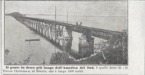 Il ponte ferroviario più lungo dell'America del Sud. Stampa 1912 - copertina