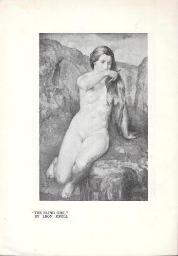 The Blind Girl/North River front Chicago by Leon Kroll. Stampa 1921 f/r - copertina