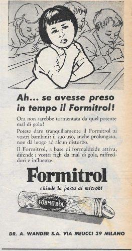 Formitrol chiude la porta ai microbi. Advertising 1956 - copertina