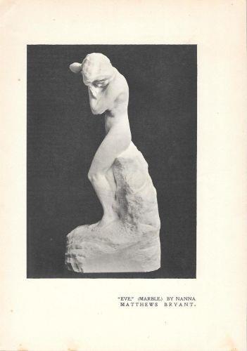 Eve (marble) by M. Bryant / Dust Toenail, wood sculpture by Ohashi-Toshio - Stampa 1924 fronte retro - copertina