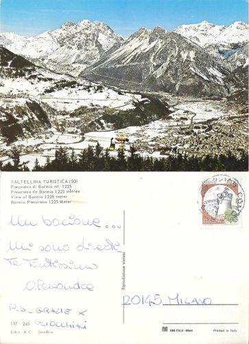 Panorama di Bormio. Viaggiata 1989 - copertina