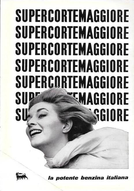 Supercortemaggiore la potente benzina italiana. Advertising 1963 - copertina