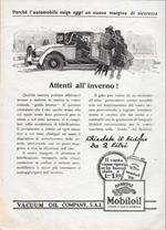 Mobiloil. Attenti all'inverno! Advertising 1928