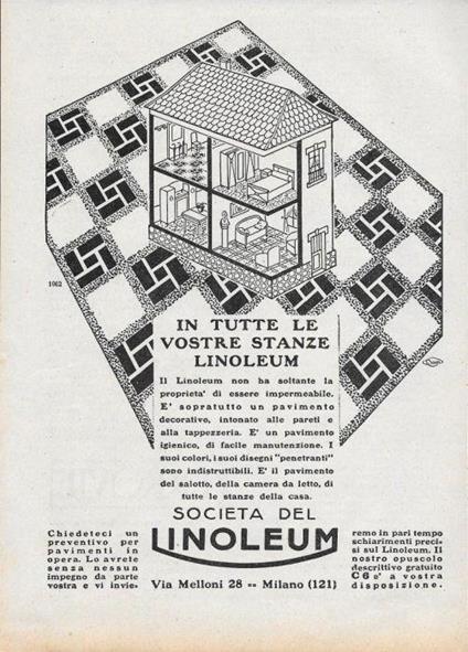 Società del Linoleum. Advertising 1928 - copertina