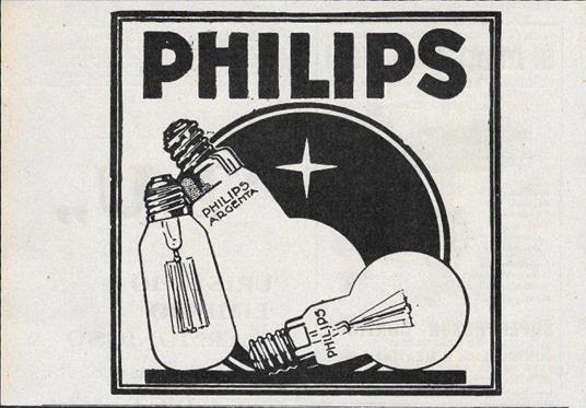 Philips, Argenta - Lampadine. Advertising 1928 - copertina