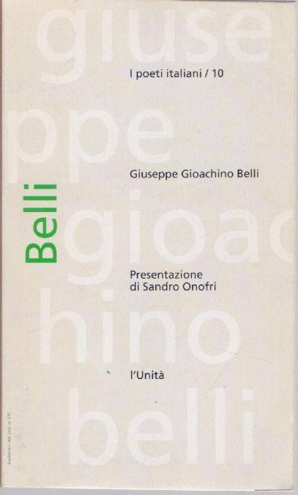 Giuseppe Giochino Belli - presentazione di Sandro Onofri - copertina
