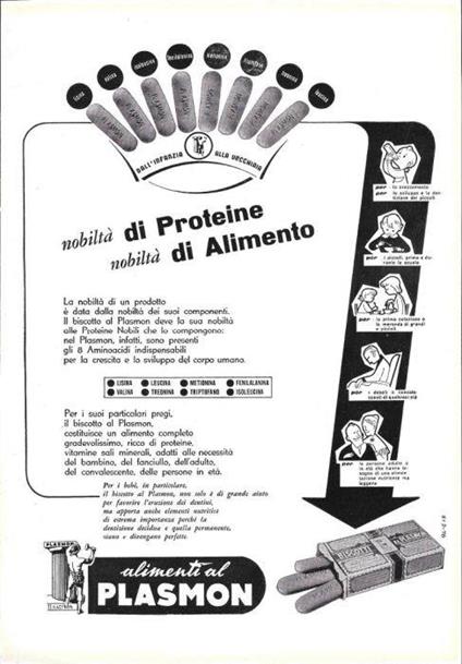 Alimenti al Plasmon. Advertising 1962 - copertina