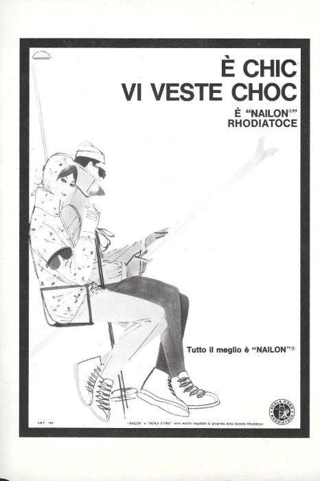 Nailon Rhodiatoce. È chic vi veste choc. Advertising 1964 - copertina