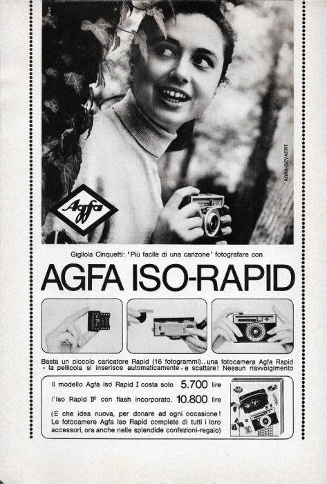 Agfa Iso-Rapid. Advertising 1965 - copertina