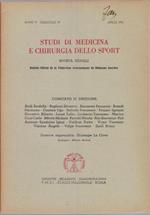Studi di Medicina e Chirurgia dello Sport Anno V Fascicolo IV- Aprile 1951