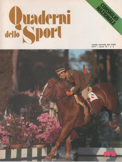 Quaderni dello Sport. Rivista ufficiale CONI. 1977 n. 5 - copertina