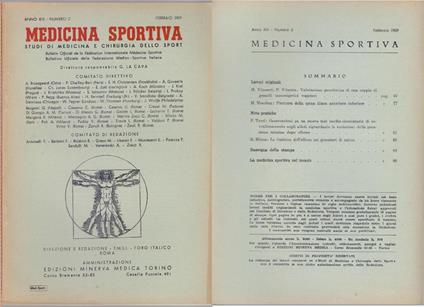 Studi di Medicina e Chirurgia dello Sport Anno XIII Numero 2 - Febbraio 1959 - copertina
